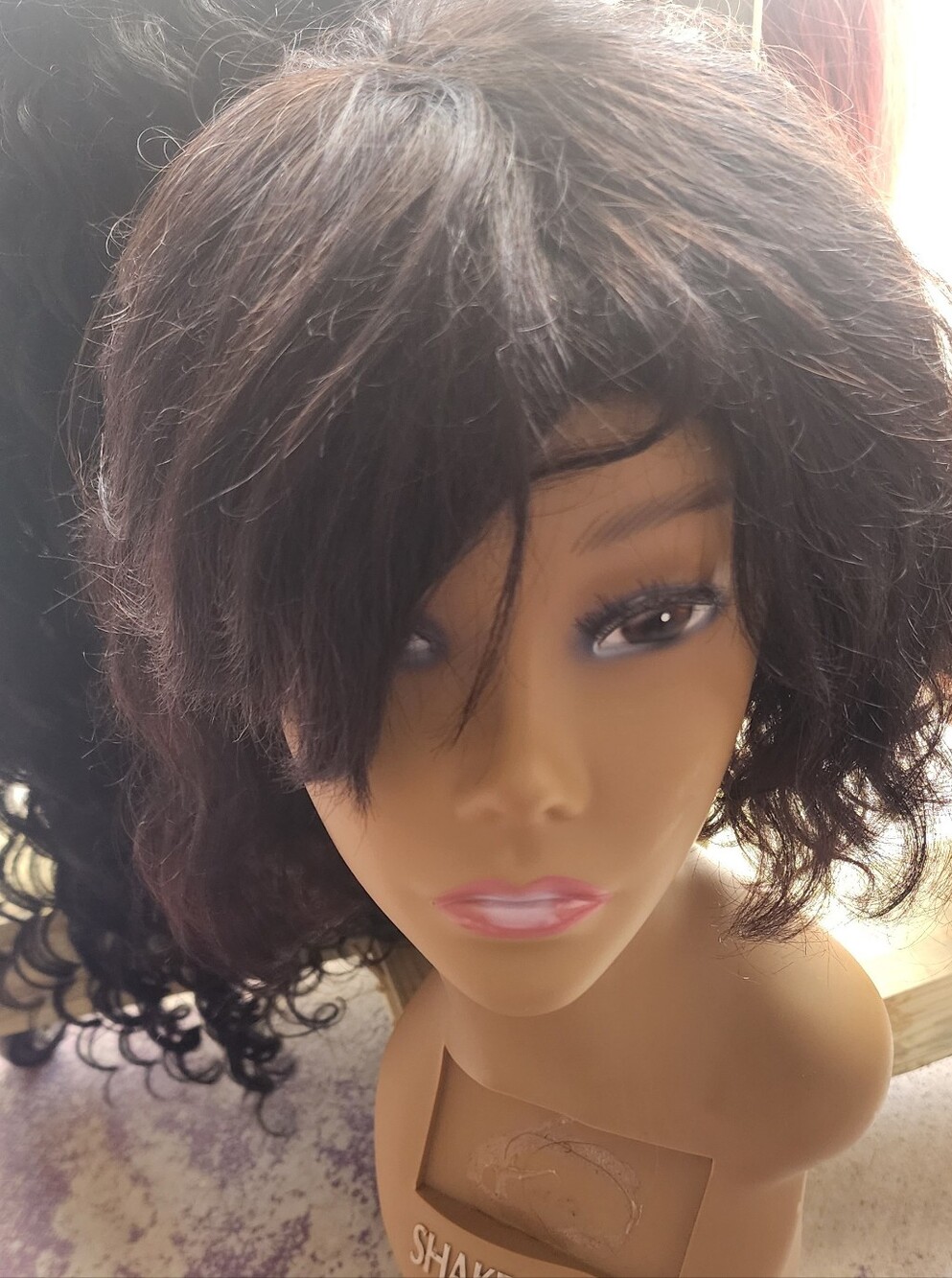 Bobbi Boss Brown Short Layered Synthetic Wig for Women
